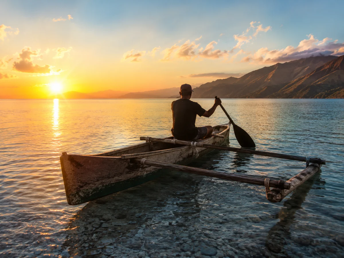 Atauro Island sunrise during the dry season